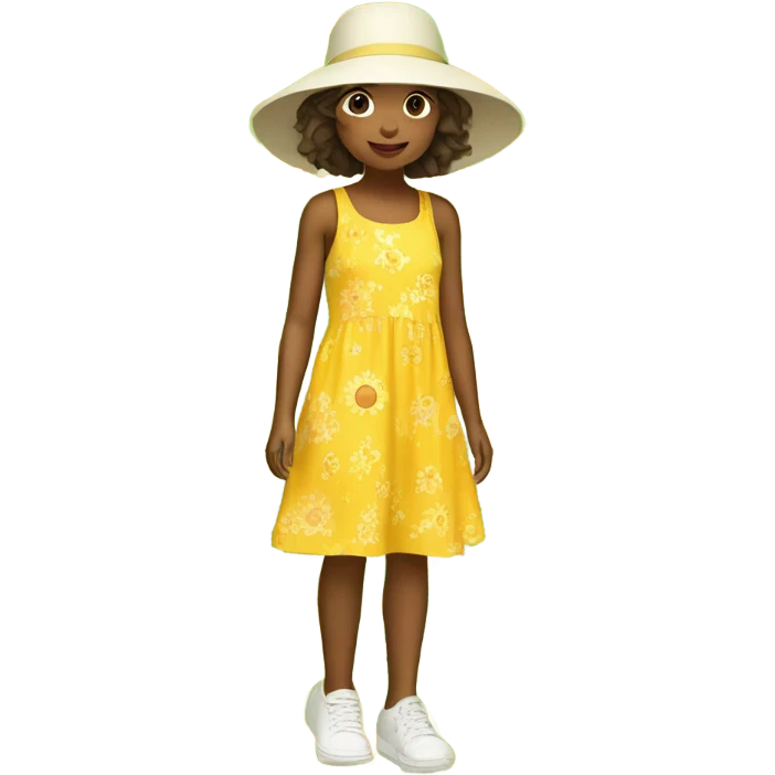 Girl wearing  emoji