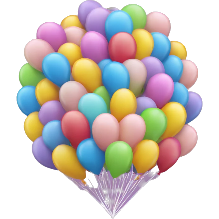 Birthday balloons in the shape of “V” emoji