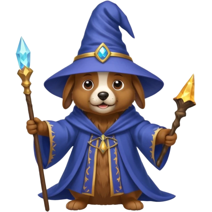 Dog wizard emoji