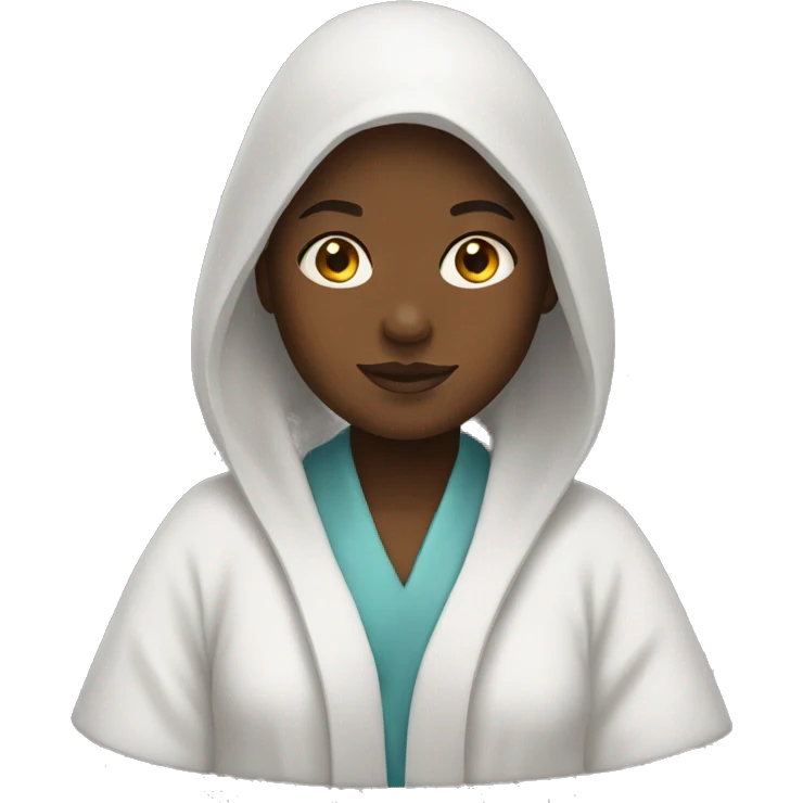 Girl with robe on emoji