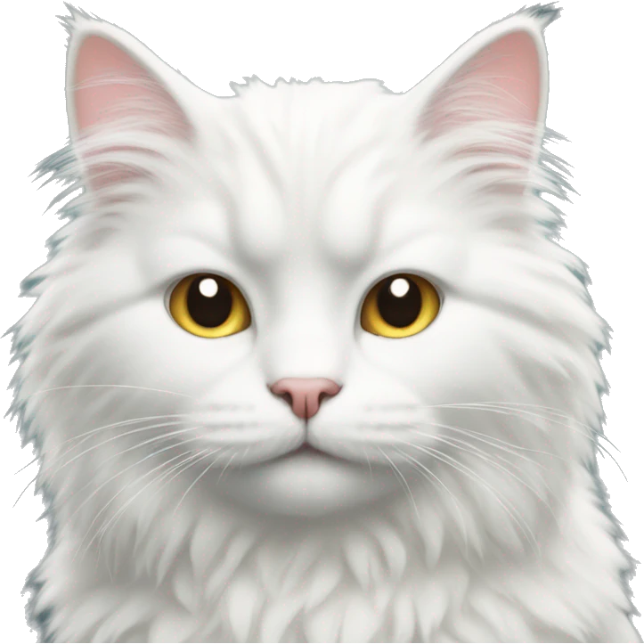 White fluffy cat emoji