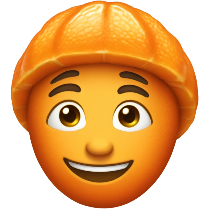 Clementine with a cute smile emoji