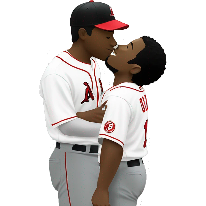 ohtani kissing a black guy emoji