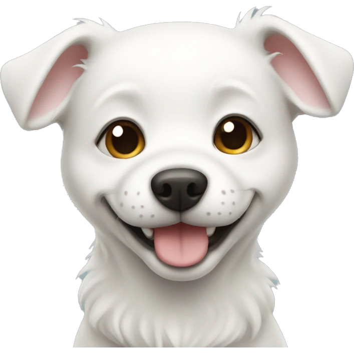 Cute white dog emoji