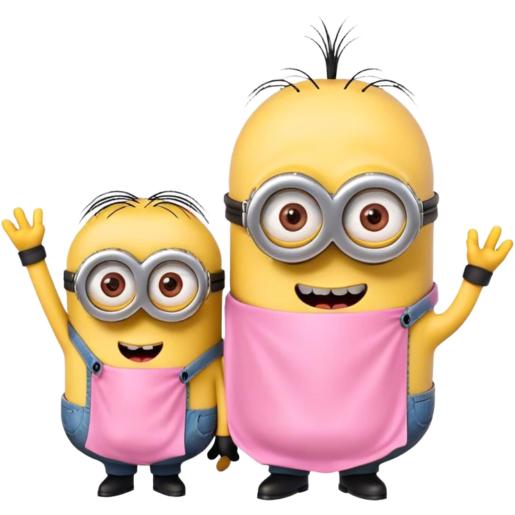 Minions usando rosa emoji