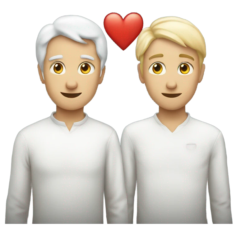 two white hearts, one is bigger than second emoji