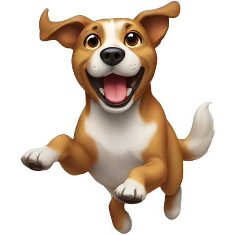 dog jumping  emoji