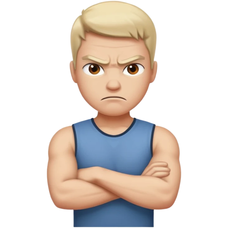 Angry with arms crossed emoji