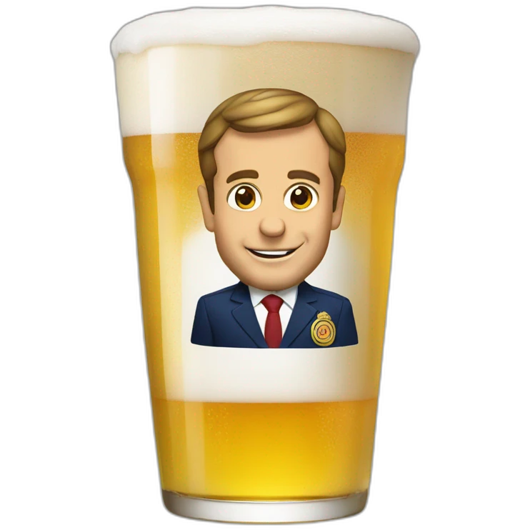 macron beer emoji
