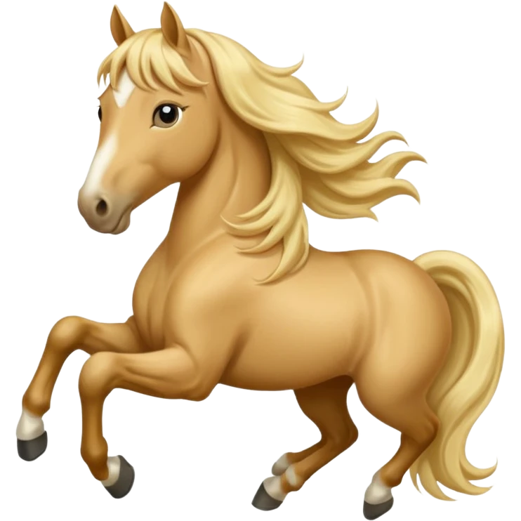 horse with long blonde hair emoji