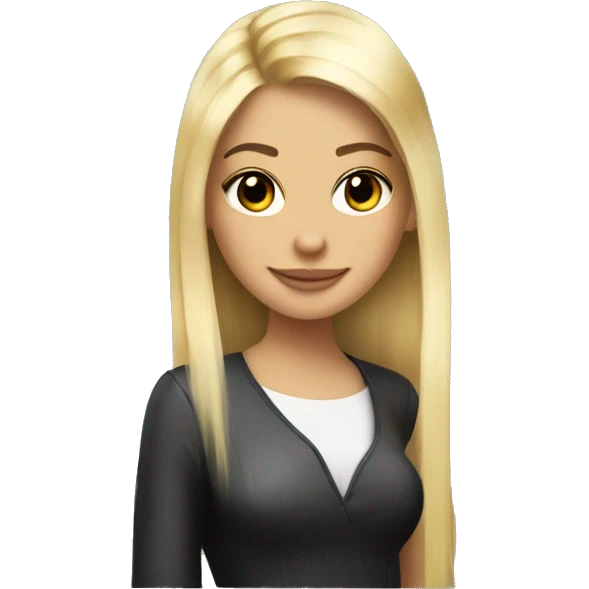 Blonde and straight hair girl sustaining cocktail emoji