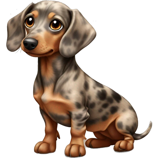 Tan merle mini dachshund emoji