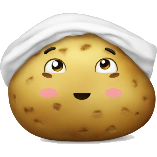 Potato in bed emoji