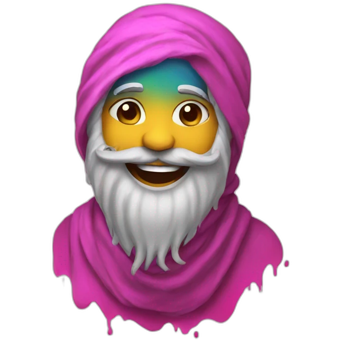 Allah playing holi emoji