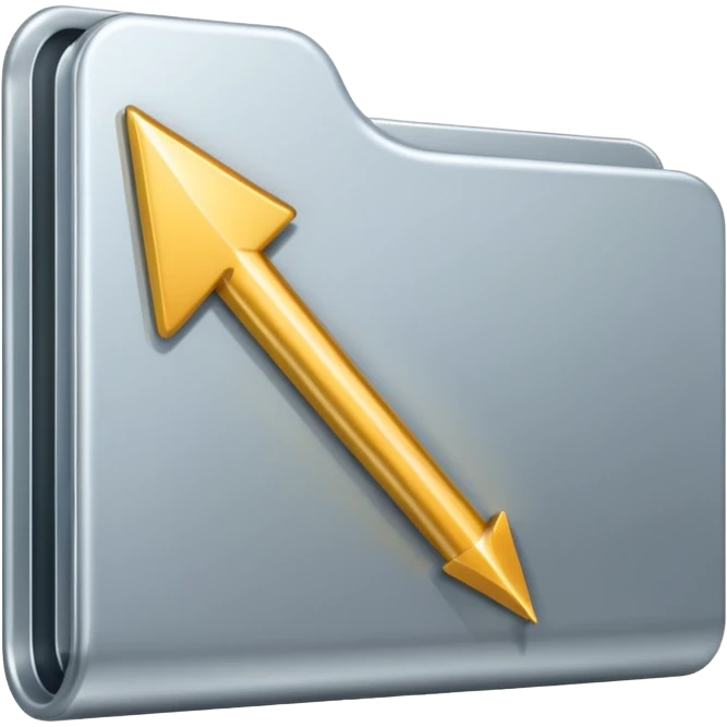 file directory with a thick up arrow emoji