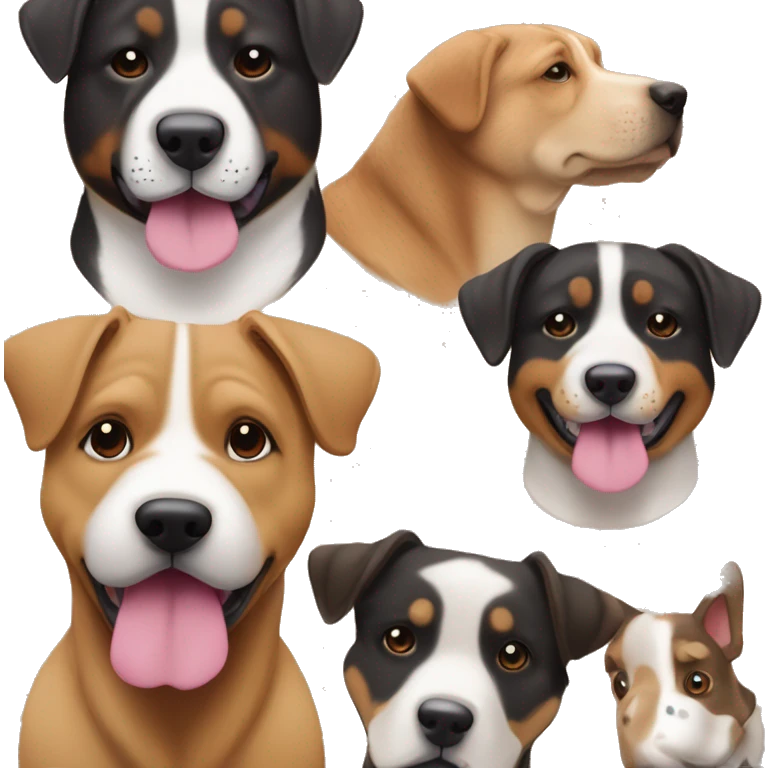 Sharpei Mix with corgi and Rottweiler dark brown and light brown female dog￼￼ emoji