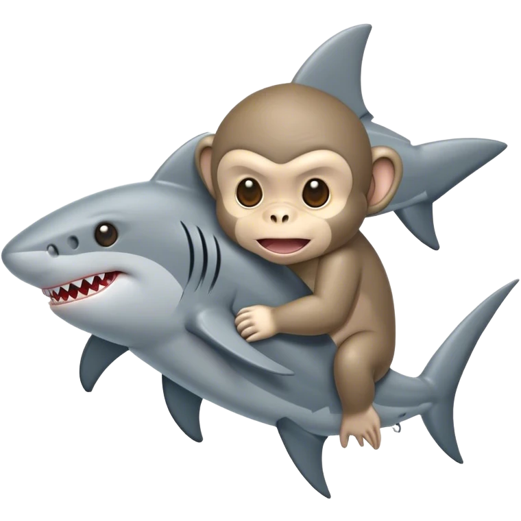 monkey and shark hybrid emoji