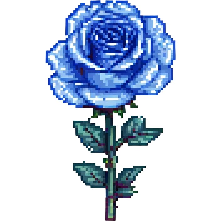 blue rose emoji