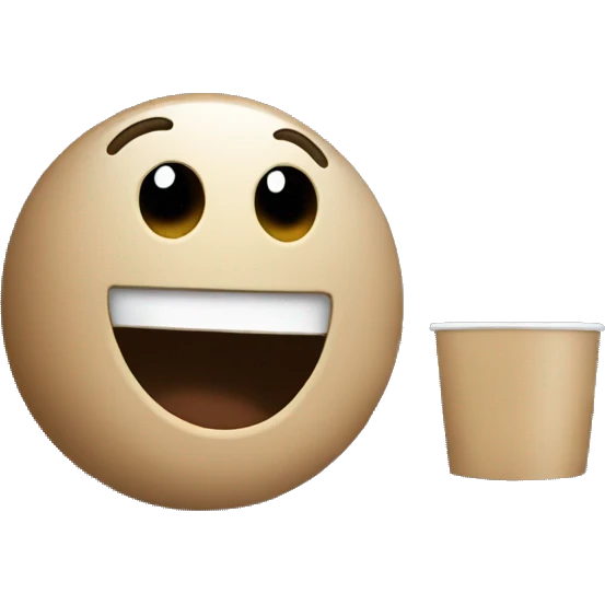 Coffee laughing while driving emoji