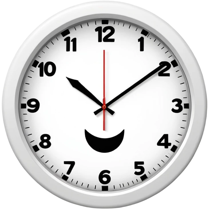 wall clock with numbers and hands emoji
