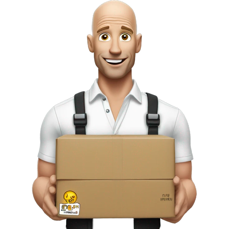 johnny sins actor dresses as a delivery guy emoji