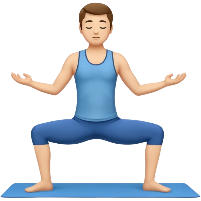 man doing yoga emoji