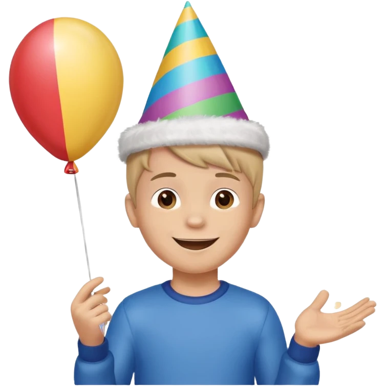 festa de aniversario menino com chapeu emoji