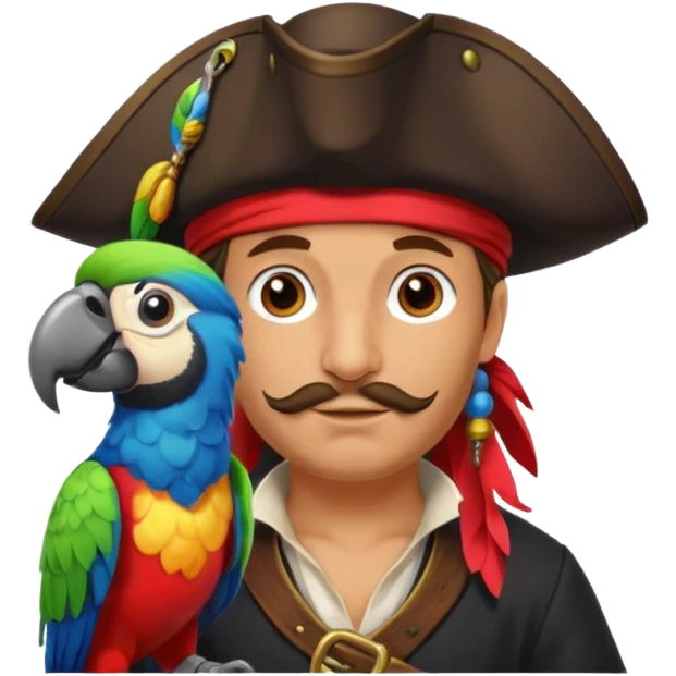 pirate and parrot emoji