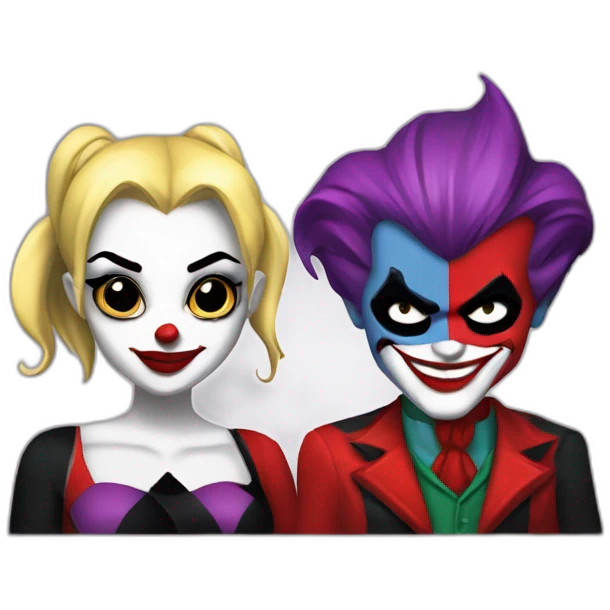 Harley Quinn et le joker emoji