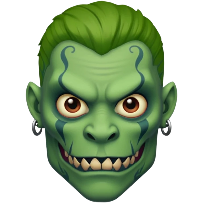monster with tatto emoji
