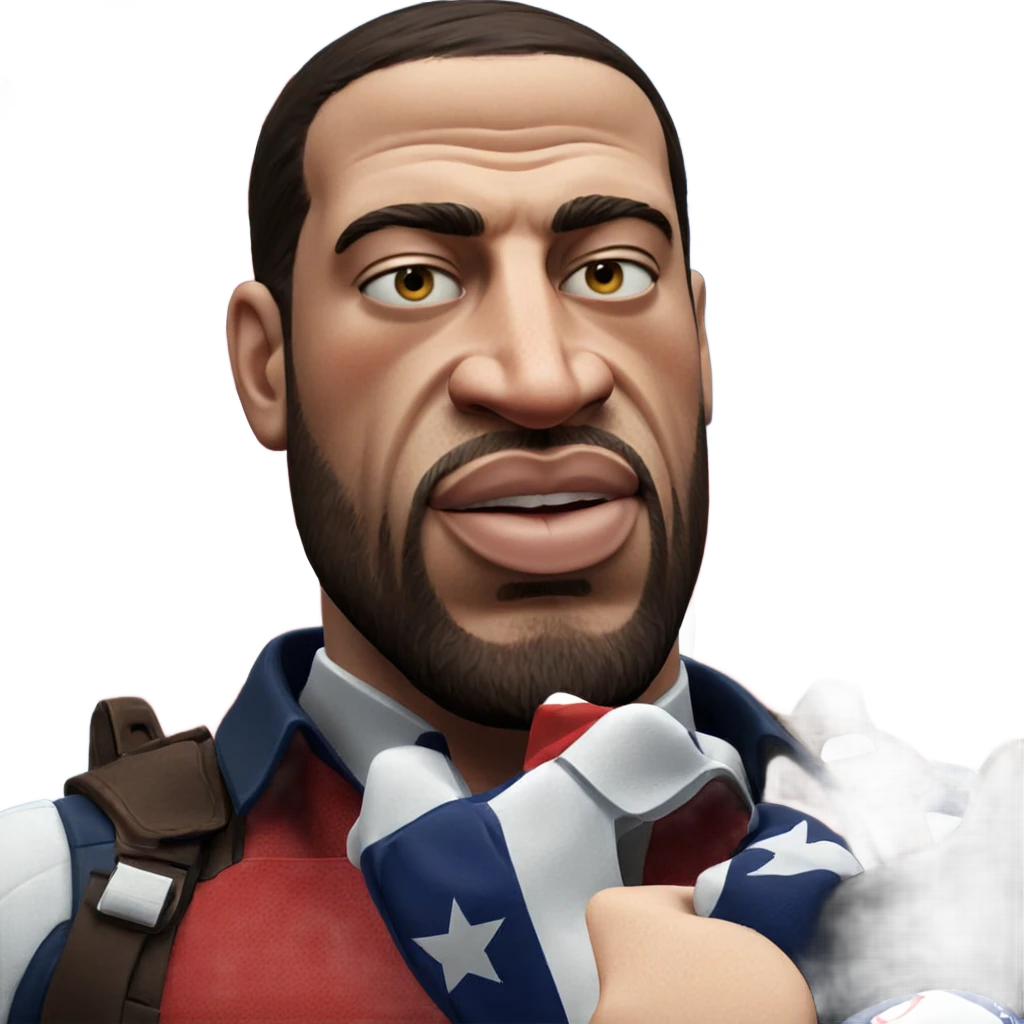 american pride with a beard emoji