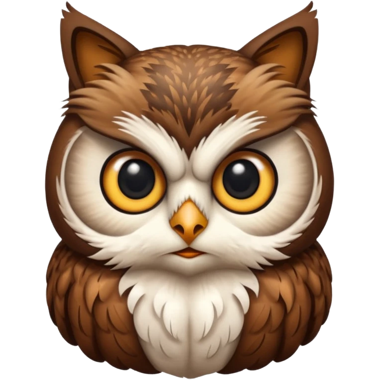 Make a cat mixed with a owi emoji
