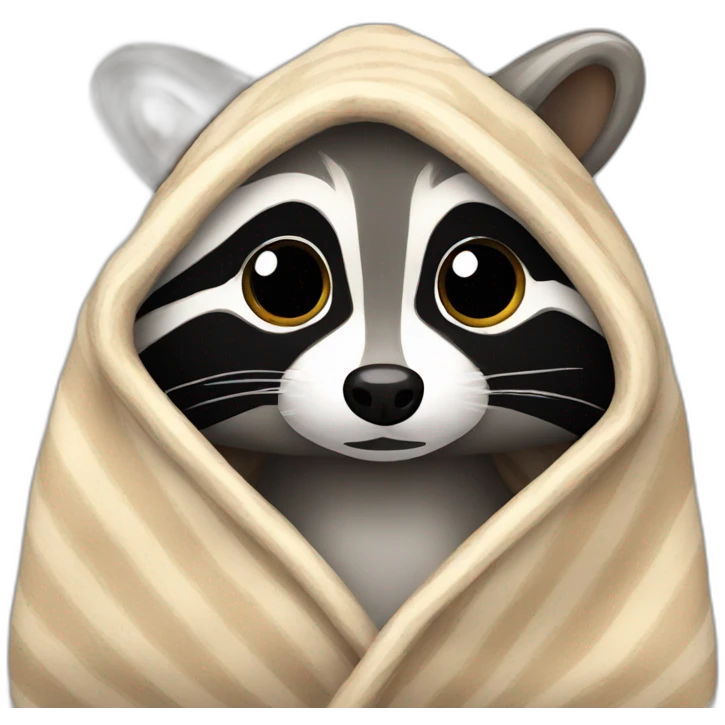 RACCOON IN A BLANKET emoji