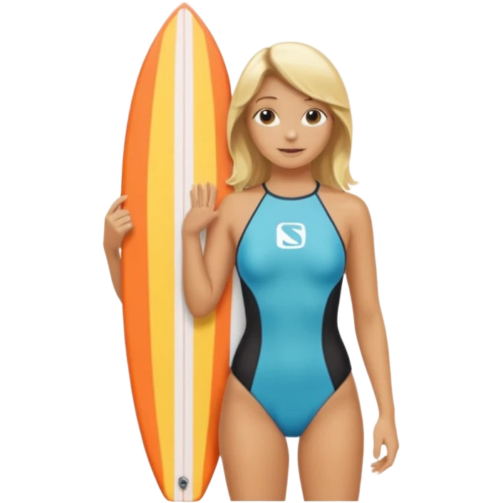 Girl with surfboard emoji