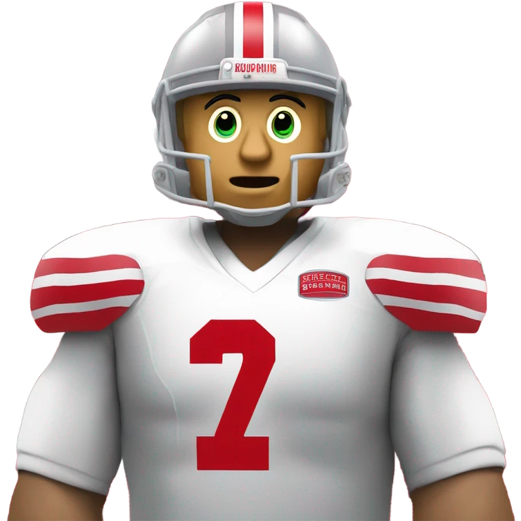 Donald trump wearing an Ohio state jersey emoji
