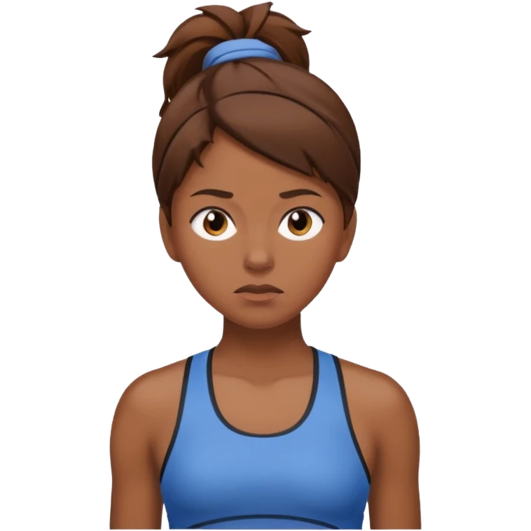피곤해보이는, 운동복 입은 여자 / 갈새검리 emoji
