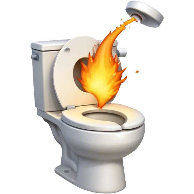 exploding toilet emoji