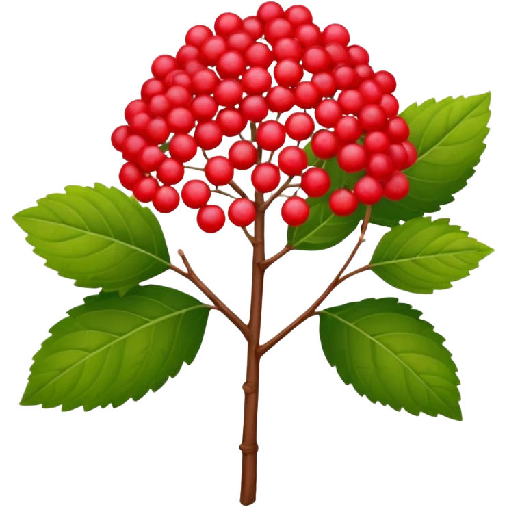 Red viburnum emoji