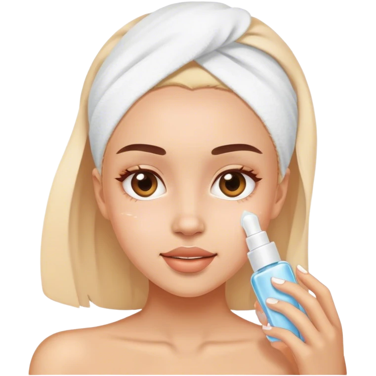 Girl doing skincare emoji