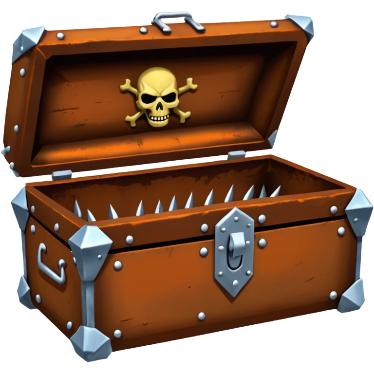 torture device iron maiden casket with spikes inside emoji