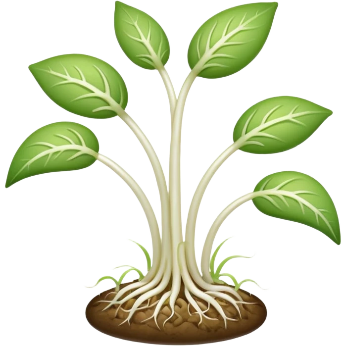 Bean sprouts laid out emoji