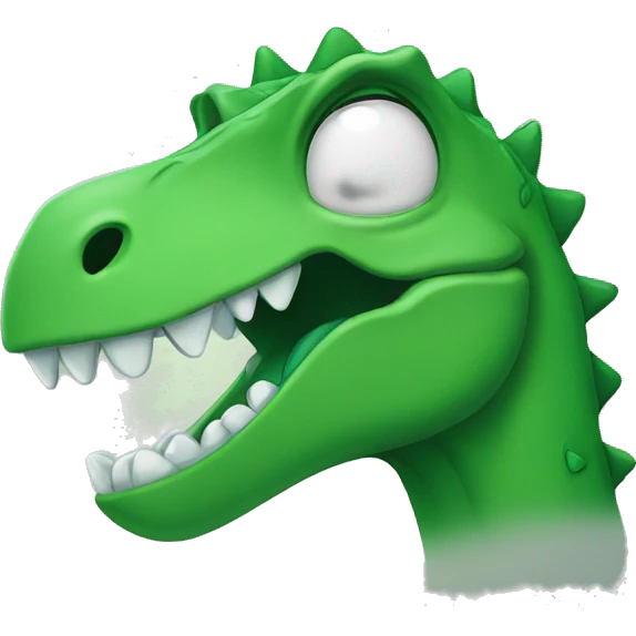 green crying dinosaurs emoji