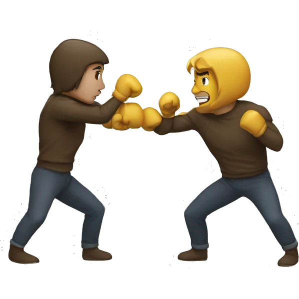 two people fighting emoji