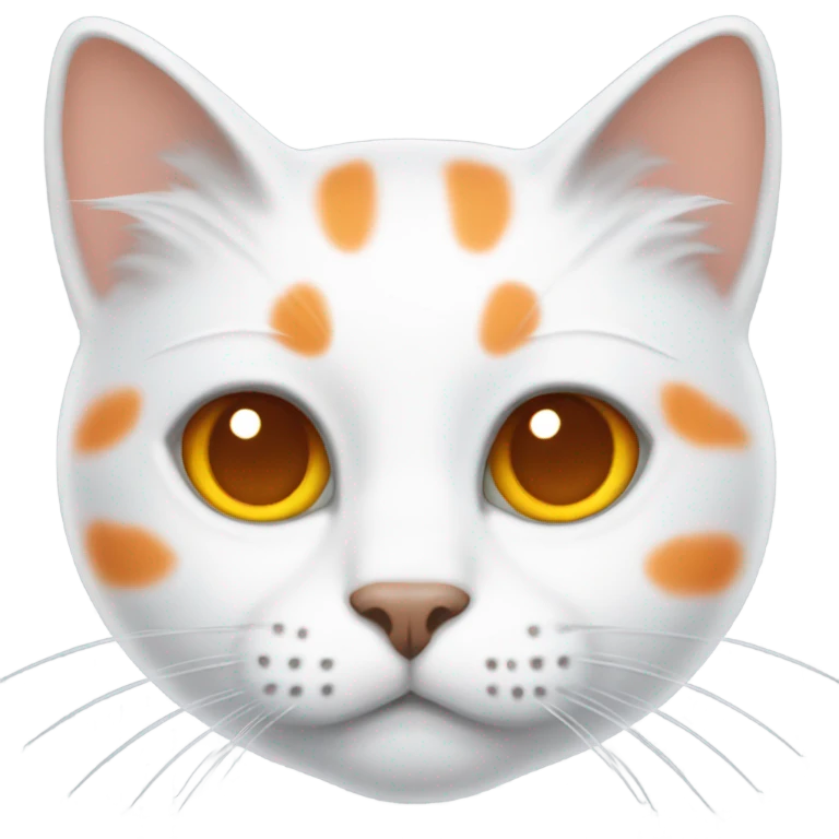 White cat with orange spots emoji
