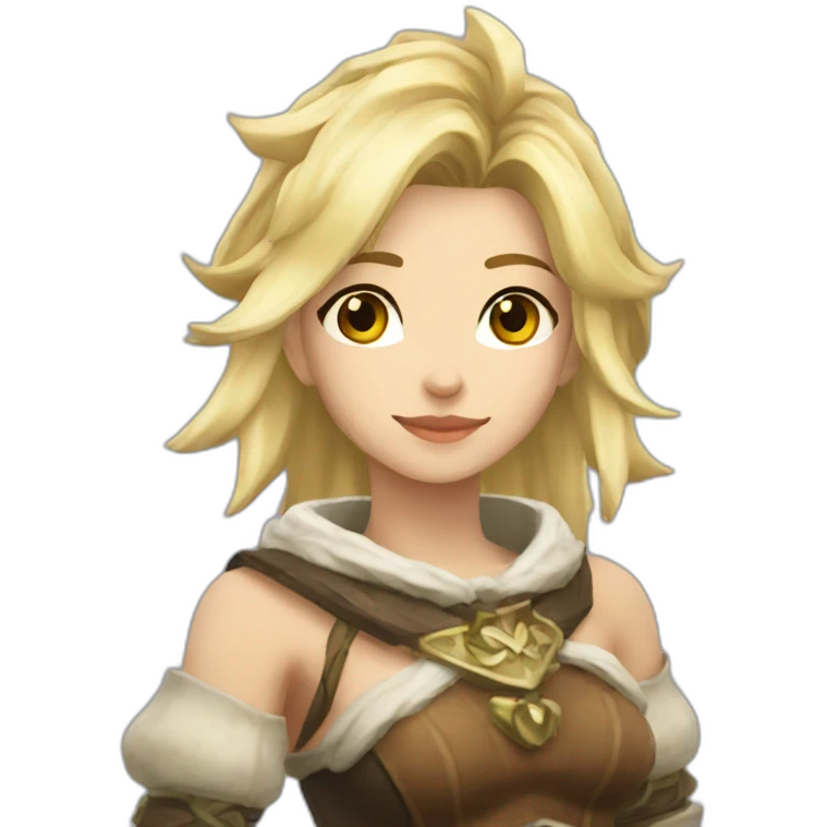 Female blonde miqo'te emoji