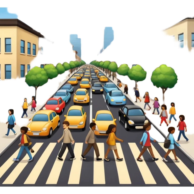 looking through the windshield at the busy street emoji