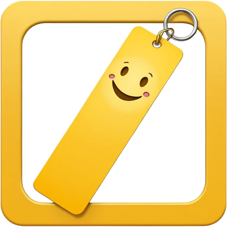 smiley face patterned rectangler bookmark emoji