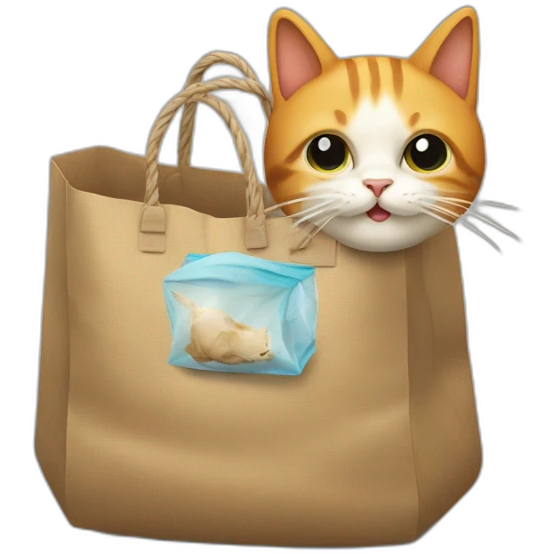 Cat Bang a bag pack emoji