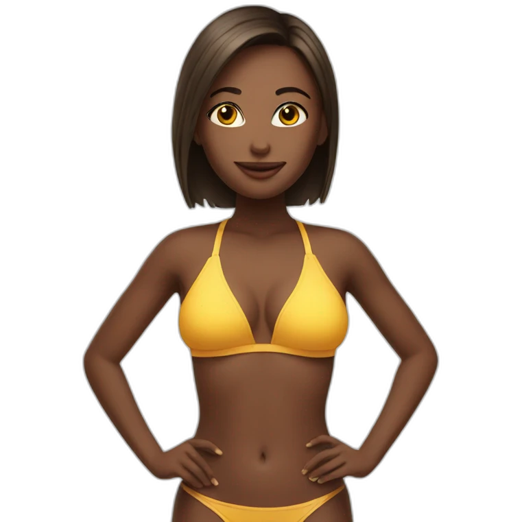 Health girl in bikini emoji