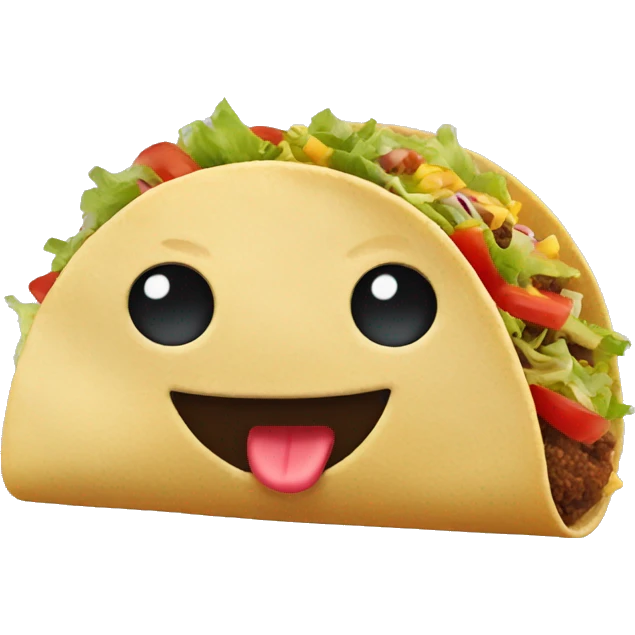 Taco with face emoji